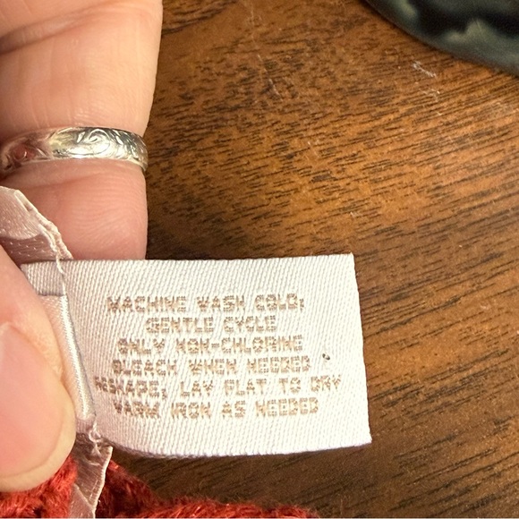 Chicos Rust Crochet Knit Top Size 0 Petite Boho Chic Cotton Blend - Picture 7 of 8